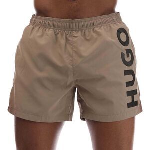 Hugo Mens Abas Logo Swim Shorts / Beige
